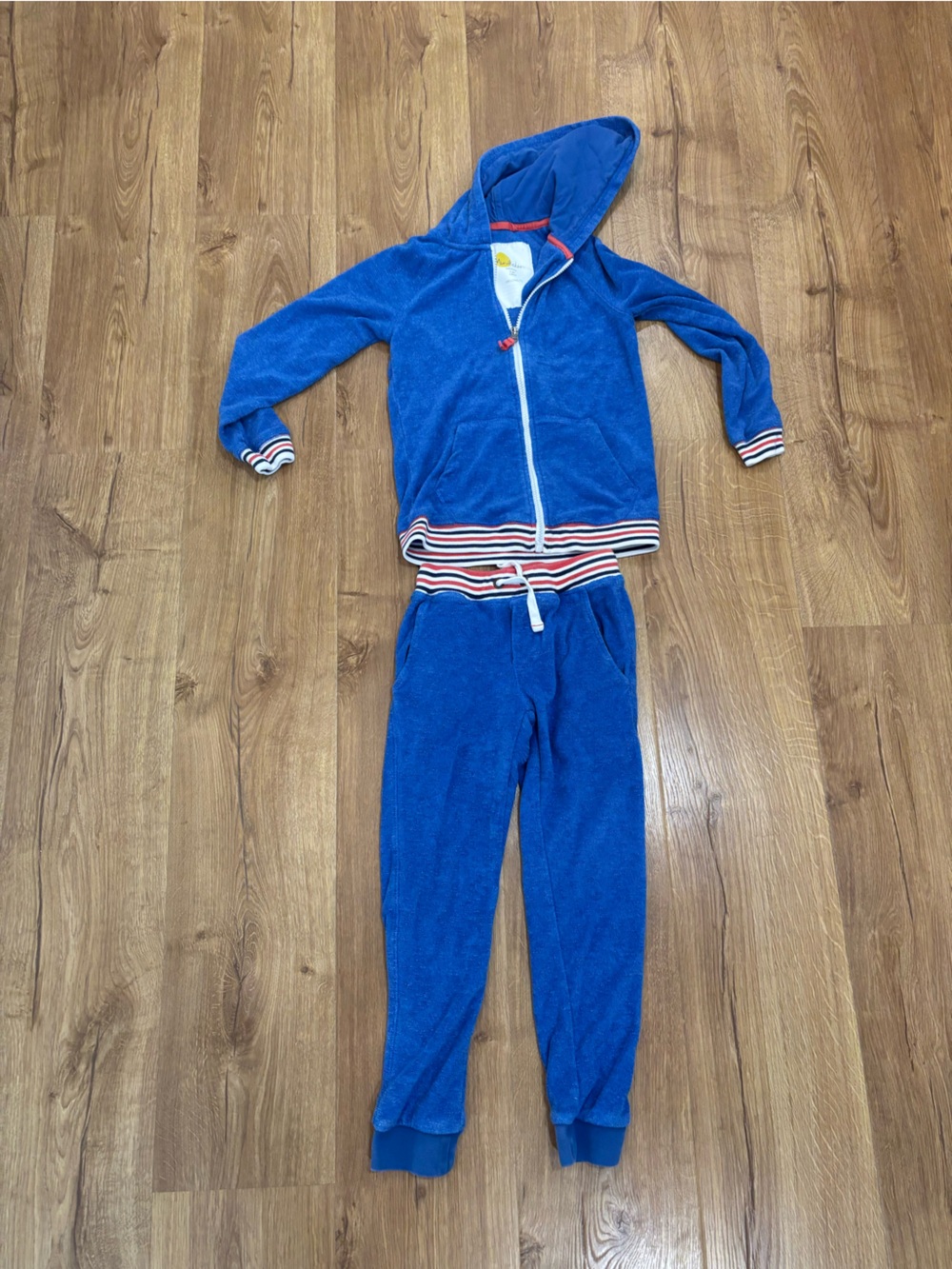 Mini Boden Terry Cloth Zip Up Sweatshirt and Sweatpants Set